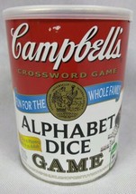 Campbell&#39;s Alphabet Dice Crossword Game    Ages 8+,  2 - 6 Players Sealed - $17.95