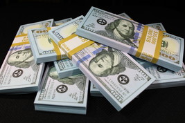 Full Print Realistic Prop Money New 10,000 Dollar Bills Cash Fake Movie Replica  - £8.92 GBP