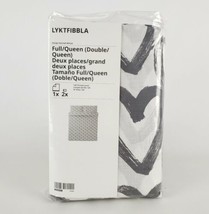 Ikea Lyktfibbla Full/Queen Duvet Cover &amp; 2 Pillowcases White/Gray Hearts... - $24.43