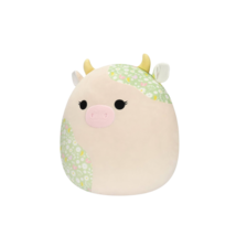 Squishmallows 16” Ada Cream Cow with Green Floral Print Spots Official J... - $44.89