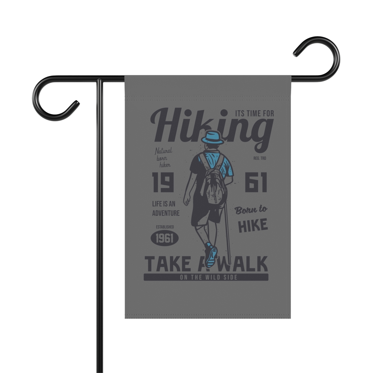 Personalized Garden & House Banner: Bold Adventure Motif, Hiking-Themed Print - $19.57 - $31.93
