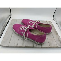 Vans Off The Wall Shoes Pink Canvas Sneaker Skate Flats Women Size 9 Men Sz 6.5 - £15.72 GBP