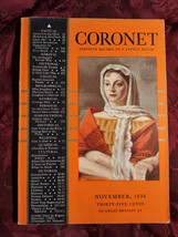 Coronet November 1938 Arnold Genthe Louis Zara Vincent Starrett Peter De Vries - £8.44 GBP