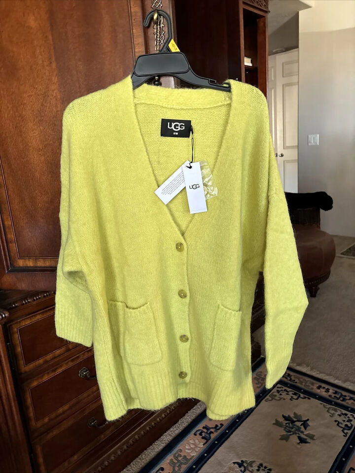 UGG Women&#39;s Jaelyn Boyfriend Cardigan Green B4HP $168 - $49.45