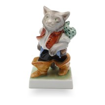 Puss In Boots Herend Porcelain Figurine, Cat Sculpture, Collectible, Vin... - $155.35