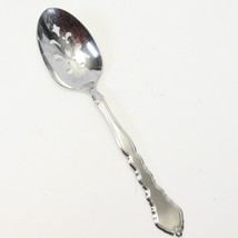 Oneida Satinique Pierced Serving Spoon Community 8 3/8&quot; Stainless - $14.69