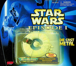 Star Wars Episode I Die-Cast Trade Federation Battleship MicroMachines - 1998 - £6.41 GBP