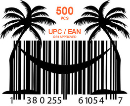 500 pcs UPC and EAN GTIN codes for Amazon (ASIN) Ebay Itunes Google etc - £15.12 GBP