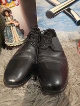 Real Leather Handcrafted  Black Formal Shoes For Men Size 12uk - £28.77 GBP