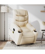  Electric Stand Up Massage Recliner Chair Cream Polyester Standard - $18,434.09 MXN