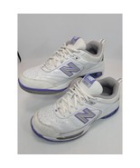 New Balance Womens Tennis 806 Sneaker Size 7.5 D White Lavender Lace Up ... - $65.79 CAD