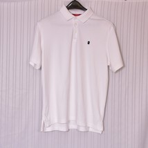 IZOD White Golf Polo Mens Casual Shirt Size Large - $11.34