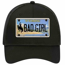 Bad Girl Wyoming Novelty Black Mesh License Plate Hat - $28.99