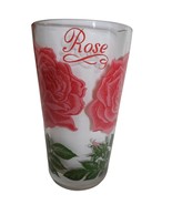 MCM Boscul Peanut Butter Drinking Juice Glass Tumbler Pink Rose Estate  ... - $12.40