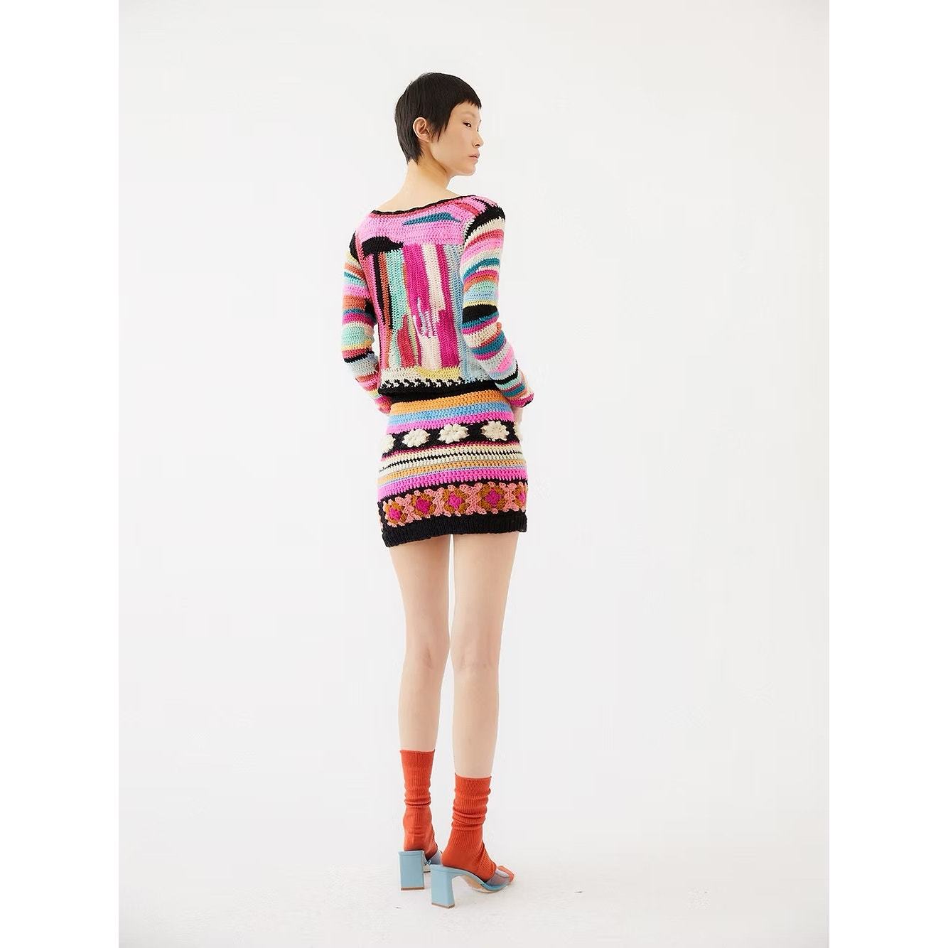 Tach Clothing Capella Crochet Top 100% Merino Wool Small NWT Item image 4