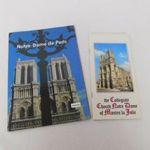 Notre Dame Paris France Lot of 2 Booklet Brochure Collegiate Church Travel Sites - £7.29 GBP