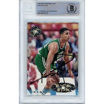 Rick Fox Boston Celtics Auto 1995 Topps Stadium Club Autographed On-Card Beckett - $98.97