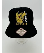 Pikachu #025 Pokemon 2016 Nintendo Hat Black Yellow Flat Bill Snapback G... - £11.02 GBP