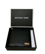 Rare Michael Kors Men’s Stephen Black Leather Billfold Wallet New In Box... - $273.03 CAD