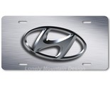 Hyundai &quot;3D&quot; Inspired Art on Gray FLAT Aluminum Novelty License Tag Plate - £14.11 GBP
