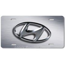 Hyundai &quot;3D&quot; Inspired Art on Gray FLAT Aluminum Novelty License Tag Plate - £14.15 GBP