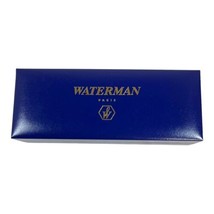 Waterman Paris Empty Blue &amp; Gold Pen Box Storage Case 6.75” X 2 5/8” X 1... - £18.64 GBP