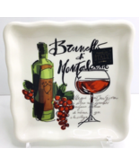 Cheese Plate Handmade Italy Effetti d&#39;arte Brunello &amp; Montalcino App New - $21.73