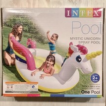 Intex Mystic Unicorn Spray Pool Inflatable Kids Kiddie Backyard NEW 107” - £15.41 GBP