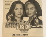 Sweet Justice Vintage Tv Ad Advertisement Melissa Gilbert Cicily Tyson TV1 - $5.93