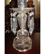 ANTIQUE PARLOR  Crystal TABLE LAMPS electric, TEAR DROPS - £58.66 GBP