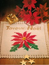 Xmas Crochet Noel Greeting Doily Snowman Wall Hanging Candle Curtain Pattern - £6.24 GBP