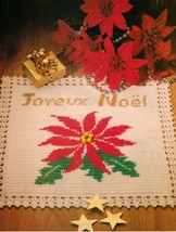 Xmas Crochet Noel Greeting Doily Snowman Wall Hanging Candle Curtain Pattern - £5.97 GBP