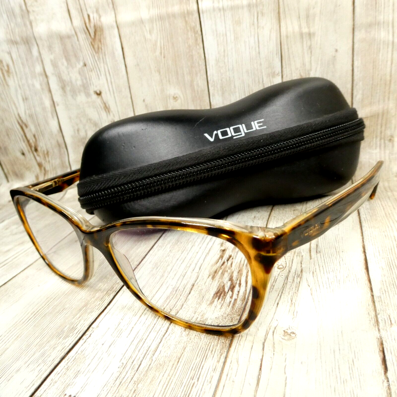 Vogue Tortoise Brown Eyeglasses FRAMES ONLY w/ Case - VO2961 1961 53-17-135 - $42.52