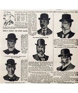 1900 Bowler and Derby Hats Advertisement Victorian Sears Roebuck 5.25 x 7&quot; - $35.14 CAD