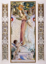 Poster Decor wall Art Nouveau interior design.Luc Olivier Merson painting.15366 - £12.91 GBP+