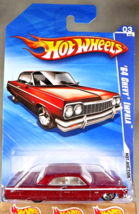 2010 Hot Wheels #161 Hot Auction 3/10 &#39;64 CHEVY IMPALA Red w/Chrome 5 Spoke Whls - £14.97 GBP