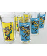 Dalton brothers drinking glasses vintage Lucky Luke rantanplan outlaws t... - $89.41