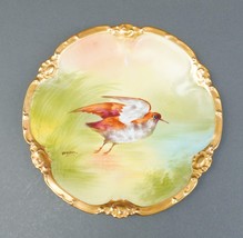 Coronet Limonges France Signed Hand Painted Porcelain Game Bird  8 3/4&quot; Plate - £79.92 GBP