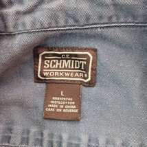 C.E. Schmidt Workwear Men's Gray Cotton Button-Down Collar Shirt Men's Size L image 4