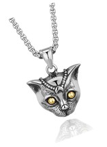 Animal Necklace Eagle/Frog/Owl/Kitty Cat Pendant wit - £41.95 GBP