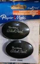 NEW Paper Mate Black Pearl Erasers, Oval, Pack Of 2 -- LIMITED EDITION!! - $6.16