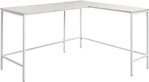 Contempo L-Shaped Desk, White - £182.76 GBP