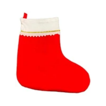 Personalised Faux Fur Christmas Stockings With Gold Trim - Set Of 12 - $23.95