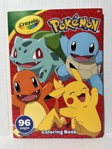 Pokemon Crayola 96 Page Coloring Activity Book with Stickers Sheet New - £4.81 GBP