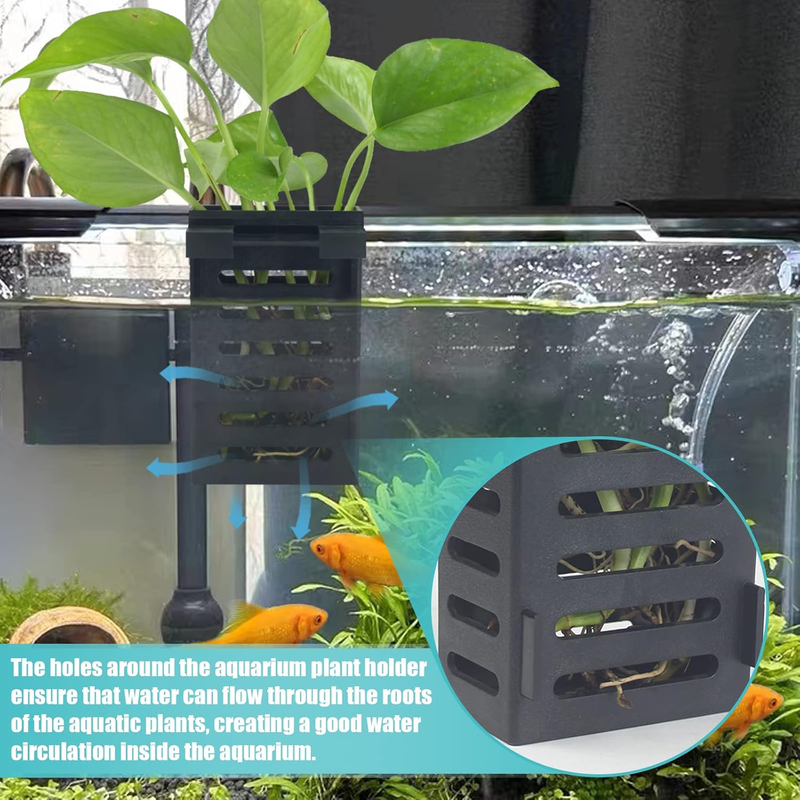 2 Pcs Aquarium Plant Holder, Fish Tank Plant Holder with Hooks and Suction Cups, Item image 5