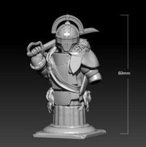 60mm BUST 3D Print Model Kit Iron Knight Warrior Unpainted - £23.67 GBP