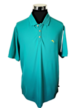 Tommy Bahama Shirt Men&#39;s Size X-Large Polo Aqua Knit Short Sleeves Casua... - £15.50 GBP