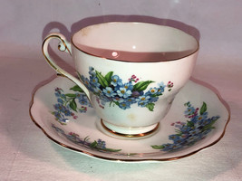Royal Standard Forget Me Not Bone ChinaTea Cup &amp; Saucer Mint - £10.38 GBP