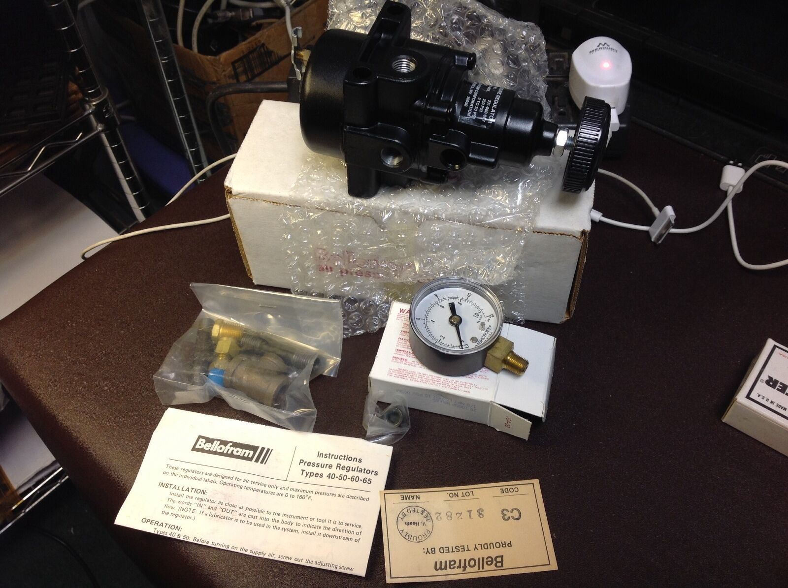 BELLOFRAM AIR PRESSURE REGULATOR VALVE GAUGE 960-067-003 KIT NEW NIB SAL... - $76.98