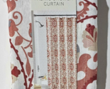 Blossom &amp; Vine Fabric Shower Curtain 72x72 Button Hole Top Medallion Ter... - £23.78 GBP